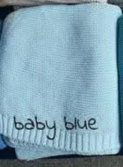 Custom Cotton Knit Baby Blanket – Personalized Name or Monogram (35"x36")