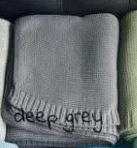 Custom Cotton Knit Baby Blanket – Personalized Name or Monogram (35"x36")