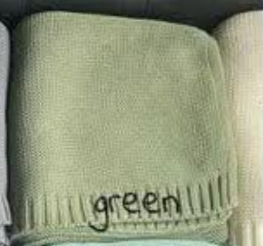 Custom Cotton Knit Baby Blanket – Personalized Name or Monogram (35"x36")