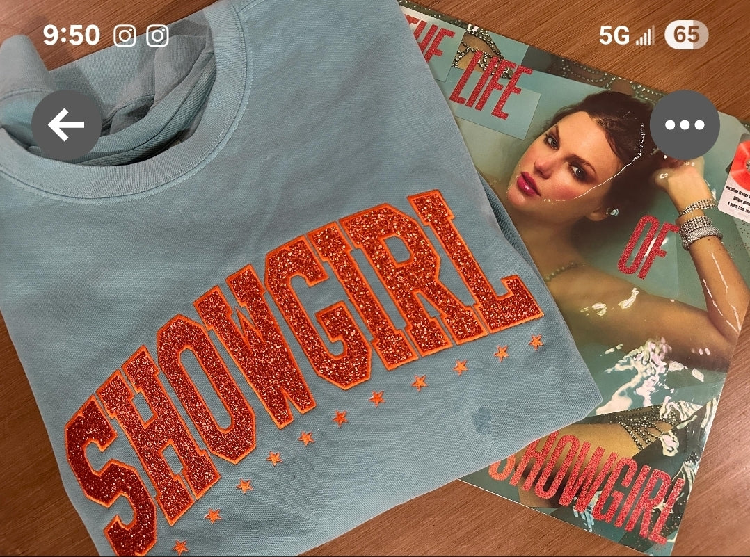 SHOWGIRL Glitter Sweatshirt