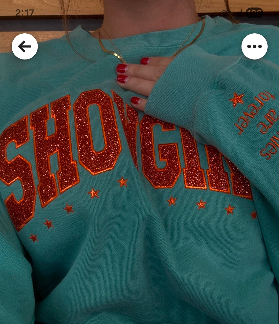 SHOWGIRL Glitter Sweatshirt