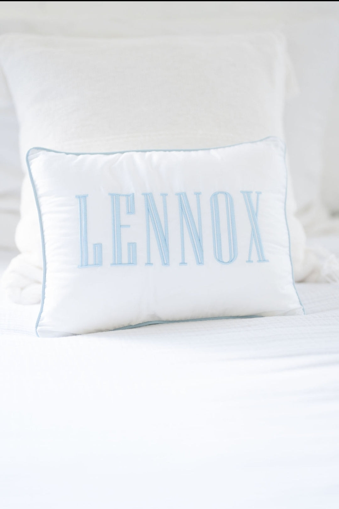 Custom Embroidered Name Pillow – Personalized Monogram Cushion for Kids & Home Decor